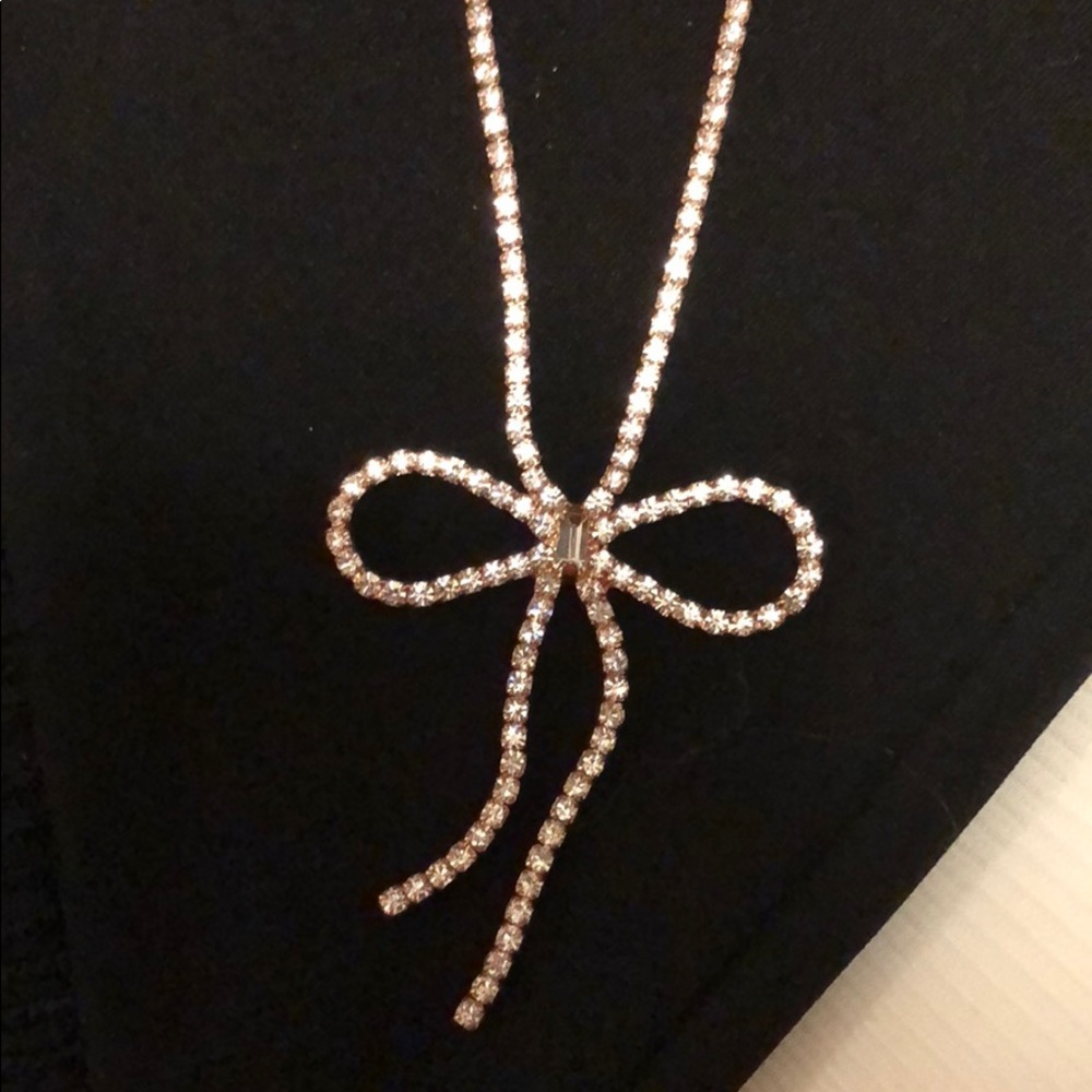 Rose Gold Bow Necklace